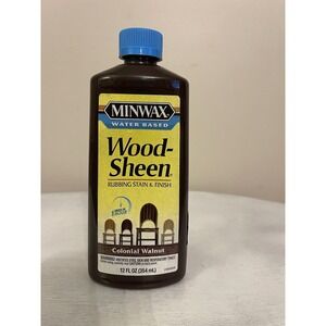 NEW Minwax Wood-Sheen Rubbing Stain & Finish 12 OZ‎ Colonial Walnut, Water Based